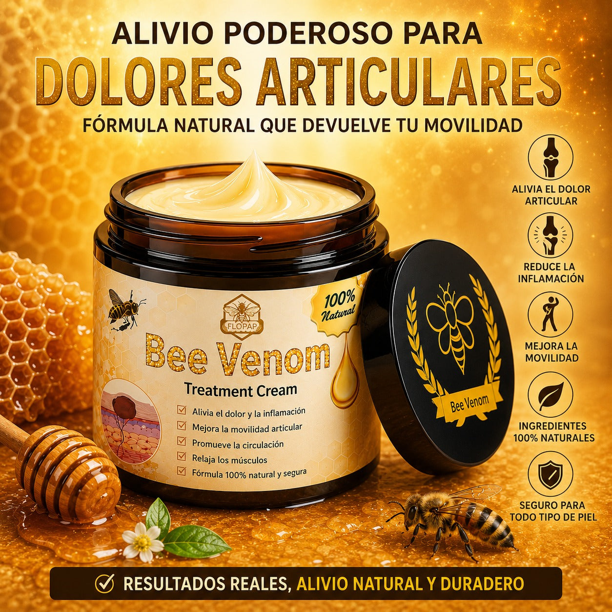 Bee Venom - Crema de abejas para aliviar el dolor articular