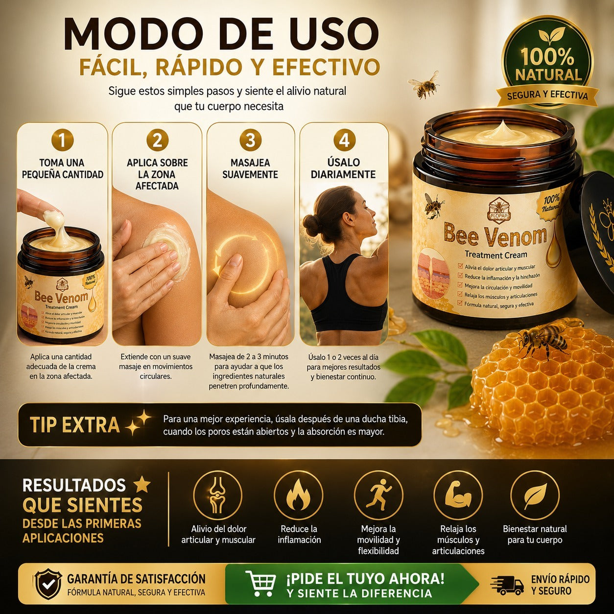 Bee Venom - Crema de abejas para aliviar el dolor articular