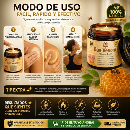 Bee Venom - Crema de abejas para aliviar el dolor articular